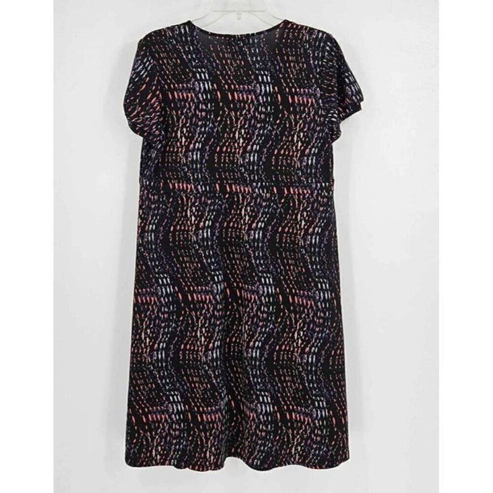 OH BABY by Motherhood Faux Wrap Confetti Print Dress Drawstring Tie Waist Sz M - Picture 2 of 5
